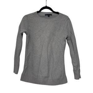 Brooks‎ Brothers Gray Cotton Scoop Neck Sweater Long Sleeve Womens Small